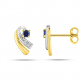 Boucles d'Oreilles Saphir - Autre version