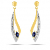 Boucles d'Oreilles Saphir - Autre version