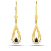 Boucles d'Oreilles Saphir - Autre version