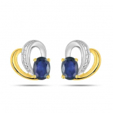 Boucles d'Oreilles Saphir - Autre version