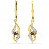 Boucles d'Oreilles Saphir - Autre version