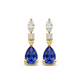 Boucles d'oreilles Saphirs et Diamants - Autre version