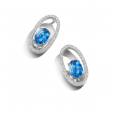 Boucles d'oreilles saphirs et diamants - Pour complter