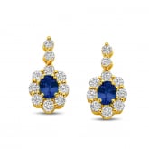 Boucles d'oreilles saphirs et diamants - Pour complter