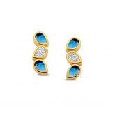 Boucles d'oreilles saphirs et diamants - Pour compléter