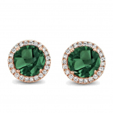 Boucles d'oreilles Tourmaline Verte et diamants - One More