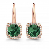 Boucles d'oreilles Tourmaline Verte et diamants - One More