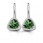  Boucles d'oreilles tourmaline verte et diamants- One More