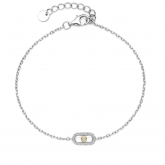 Bracelet argent bicolore oxydes - Naiomy - Pour complter