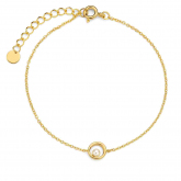 Bracelet Argent - plaqu or 18 ct avec perle - Naiomy