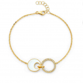 Bracelet nacre et diamants - Pour compl&eacute;ter