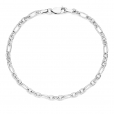 Bracelet en argent avec maillons nervurs - Naiomy - Pour complter