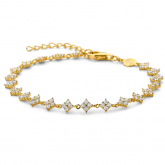 Bracelet en argent plaqué or et oxydes - Naiomy - Pour compl&eacute;ter