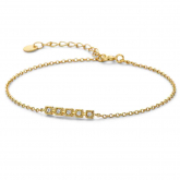 Bracelet en argent plaqué or jaune et oxydes - Naiomy - Pour compl&eacute;ter