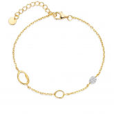 Bracelet en argent plaqué or jaune et oxydes - Naiomy - Pour compl&eacute;ter