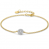 Bracelet en argent plaqué or jauneet oxydes - Naiomy - Pour compl&eacute;ter
