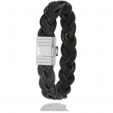 Bracelet en poils d'éléphant Platine- Albanu - Autre version