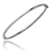 Bracelet jonc ouvrant or blanc - Autre version