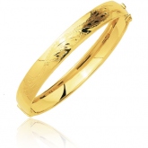 Bracelet jonc ouvrant sur charnire or jaune - Autre version