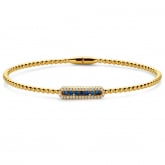 Bracelet jonc saphir bleu et diamants - Autre version