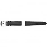 Bracelet Montre ZRC Cuir Bulgaro noir - Piqures blanches