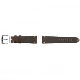 Bracelet Montre ZRC Cuir Vachette Marron Vintage - Coutures crues