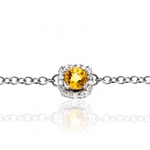 Bracelet One More saphir jaune et diamants 