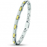 Bracelet pequignet Or et Acier 1 rang  6 mm - Autre version