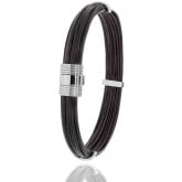 Bracelet poils d'lphant fermoir or blanc - Autre version