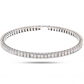 (2) Bracelet Rivire de diamants Princesse - 58 pierres - Pour complter