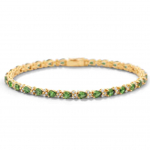 Bracelet Riviere Saphir Teal et Diamants - Pour compl&eacute;ter