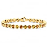 Bracelet Tennis Saphirs Orange et Jaune - Autre version