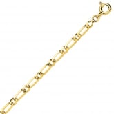 Chaine en or 9 carats maille Alterne ultra-plate 3mm - Autre version