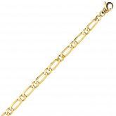 Chaine en or 9 carats maille Alterne ultra-plate 4mm - Autre version