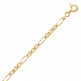 Chane en or 9 carats maille marine alterne 2mm