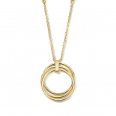 Chane et pendentif Argent plaqu or Zirconium - Naiomy