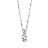 Chane et pendentif Argent  serti de Zirconium - Naiomy