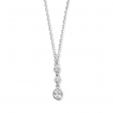 Chane et pendentif Argent serti de Zirconium - Naiomy