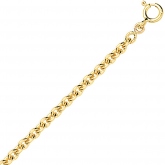 Cha�ne or maille for�at ronde 9 carats - Autre version