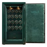 Coffre fort Montre et bijoux Wolf 1834 - ATLAS 16 Piece Winder Safe- Vert dor - Autre version