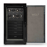 Coffre Montre et bijoux Wolf 1834 -ATLAS 8 Pcs Winder Safe - Onyx/Chrome - Autre version