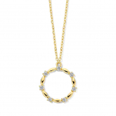 Collier Argent avec pendentif en forme de cercle serti de zirconium - Naiomy
