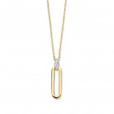 Collier Argent avec pendentif serti de zirconium - Naiomy