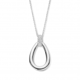 Collier Argent goutte - blire sertie d'oxydes - Naiomy
