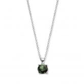 Collier Argent oxyde de zirconium vert - Naiomy