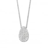 Collier argent - pendentif pav oxydes - Naiomy - Pour complter