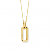 Collier Argent pendentif rectangle - Naiomy
