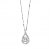 Collier Argent pendentif serti d'oxyde de zirconium - Naiomy