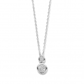 Collier Argent pendentif serti d'oxyde de zirconium - Naiomy