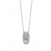 Collier Argent pendentif serti de zirconium - Naiomy